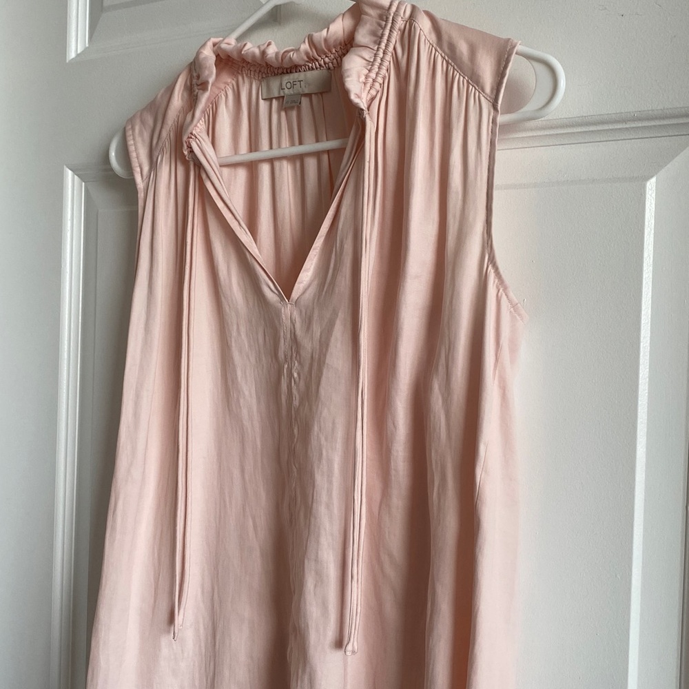 LOFT Blush Ruffle Blouse - Picture 7 of 7